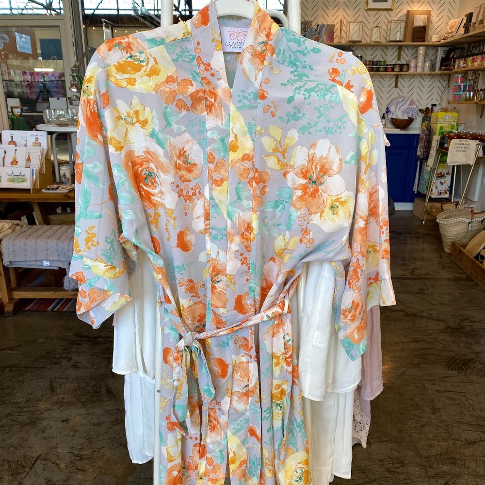 Gray Watercolor Robe